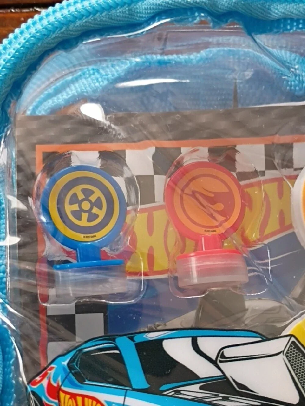 Hot Wheels Clear Toy Pouch with Blue Car Graphic